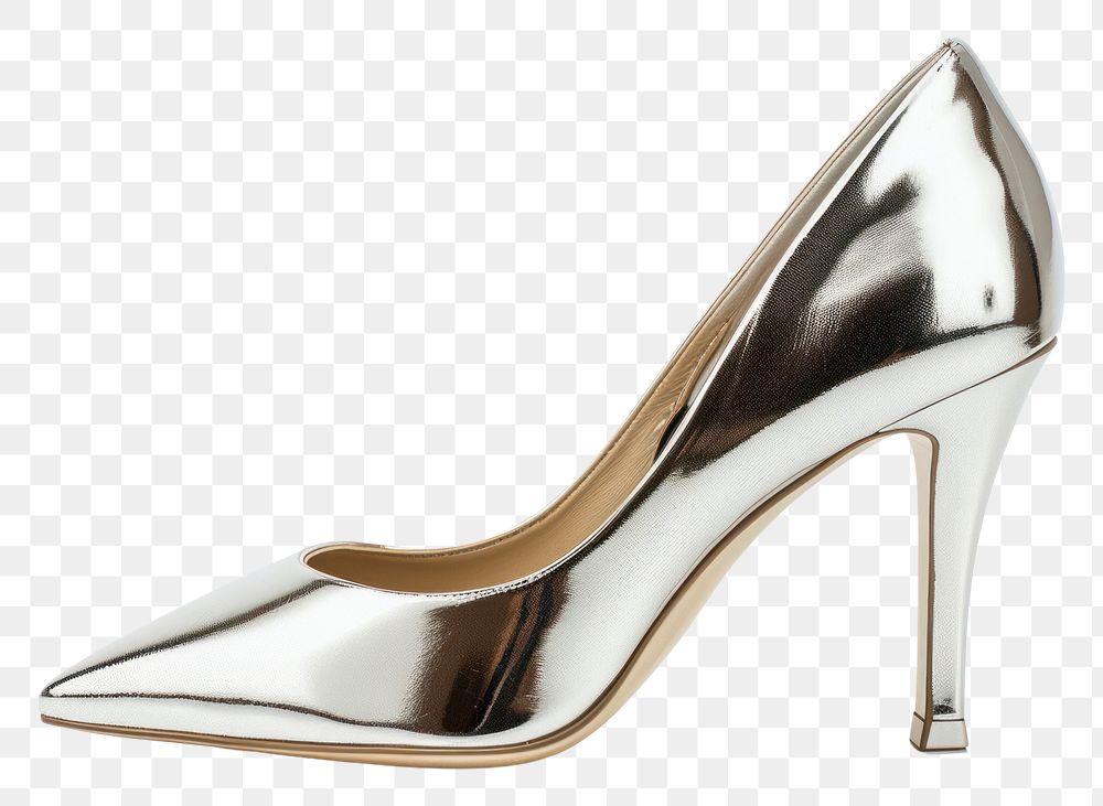 PNG Elegant high heel shoe footwear white white background.