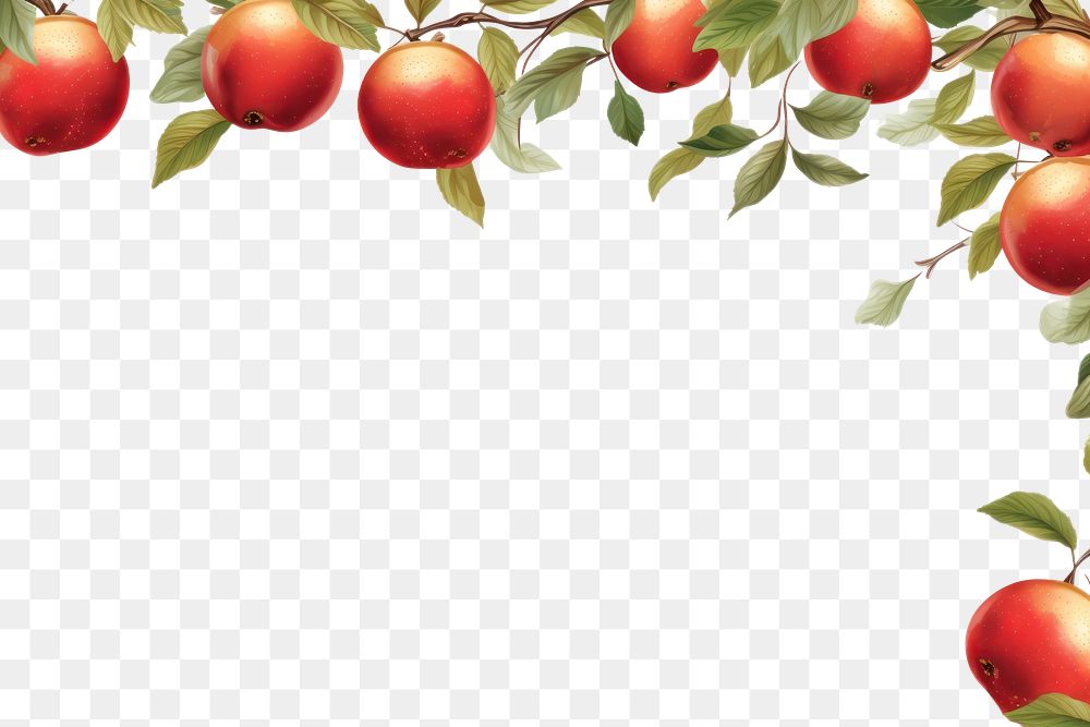 PNG Apple line horizontal border backgrounds fruit plant.