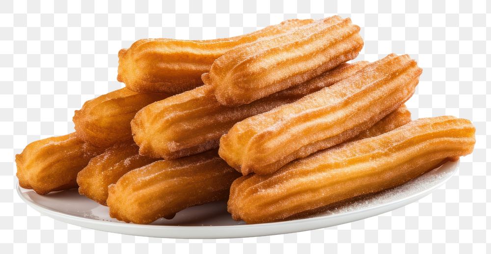 PNG Churroes food white background freshness.