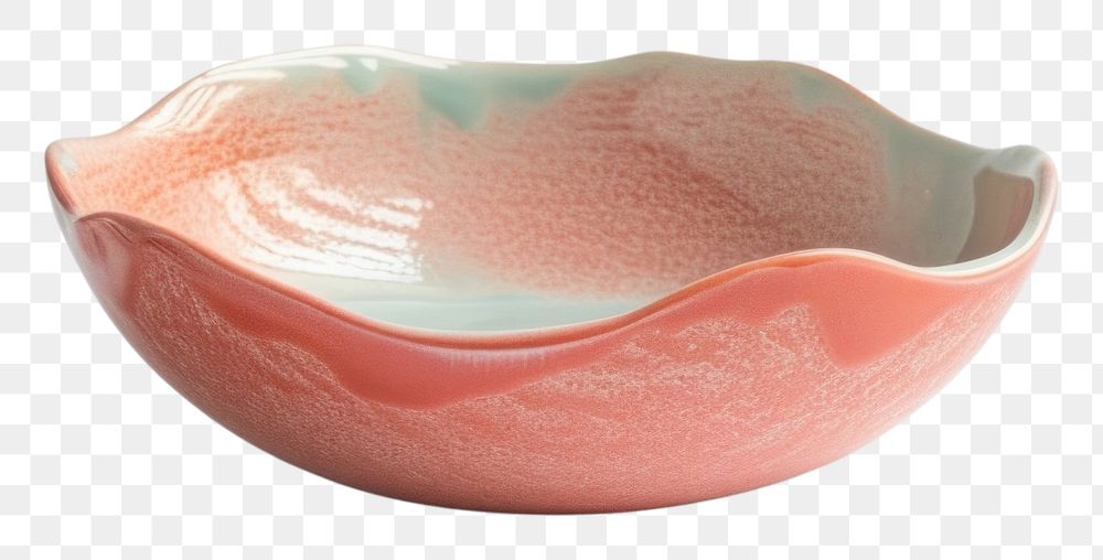 PNG One piece of pastel color ceramic plate bowl art porcelain.