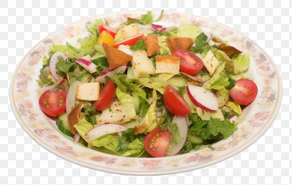 PNG Salad plate plant food.