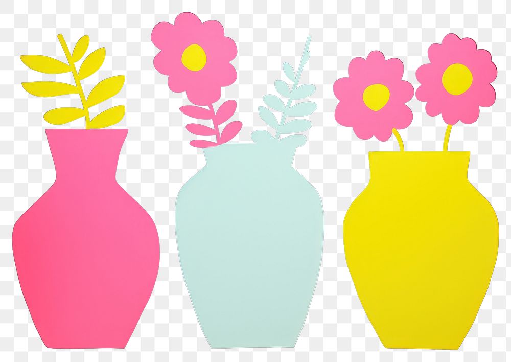 PNG Flower plant vase art.