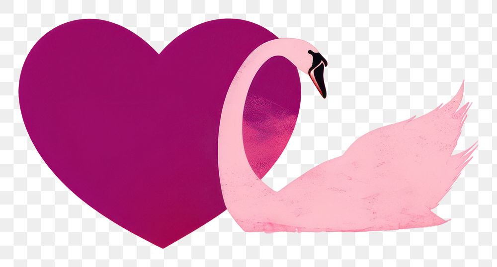 PNG Heart bird swan creativity.