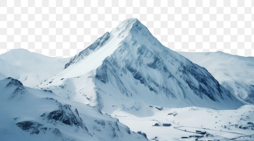 PNG Snow mountain outdoors nature ice. AI generated Image by rawpixel.