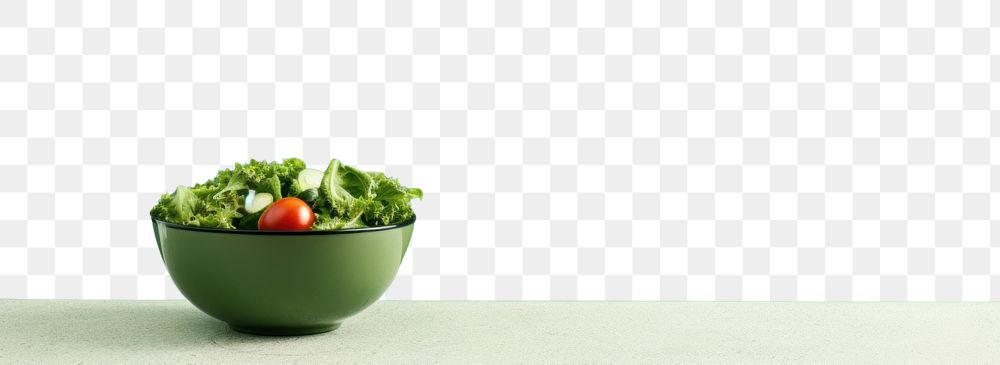 PNG A salad bowl border on green paper background vegetable plant food. AI generated Image by rawpixel.