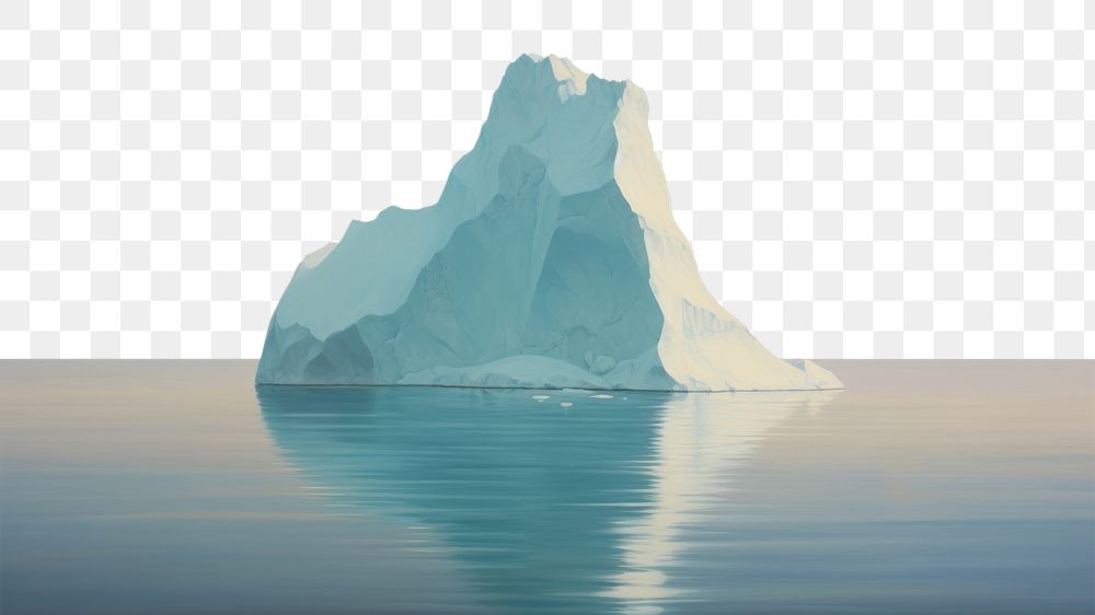 PNG  Iceberg landscape nature tranquility. AI generated Image by rawpixel.