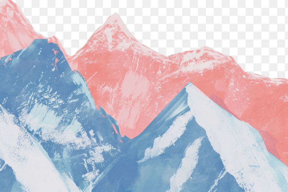 PNG Cute everest illustration scenery mountain outdoors.