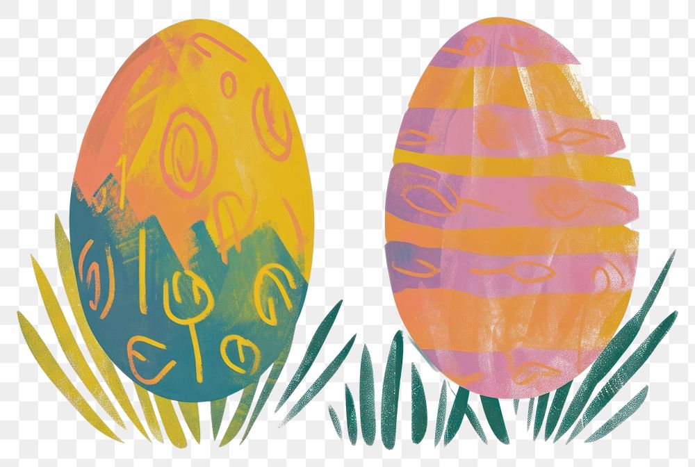 PNG Cute easter egg illustration cricket sports food.