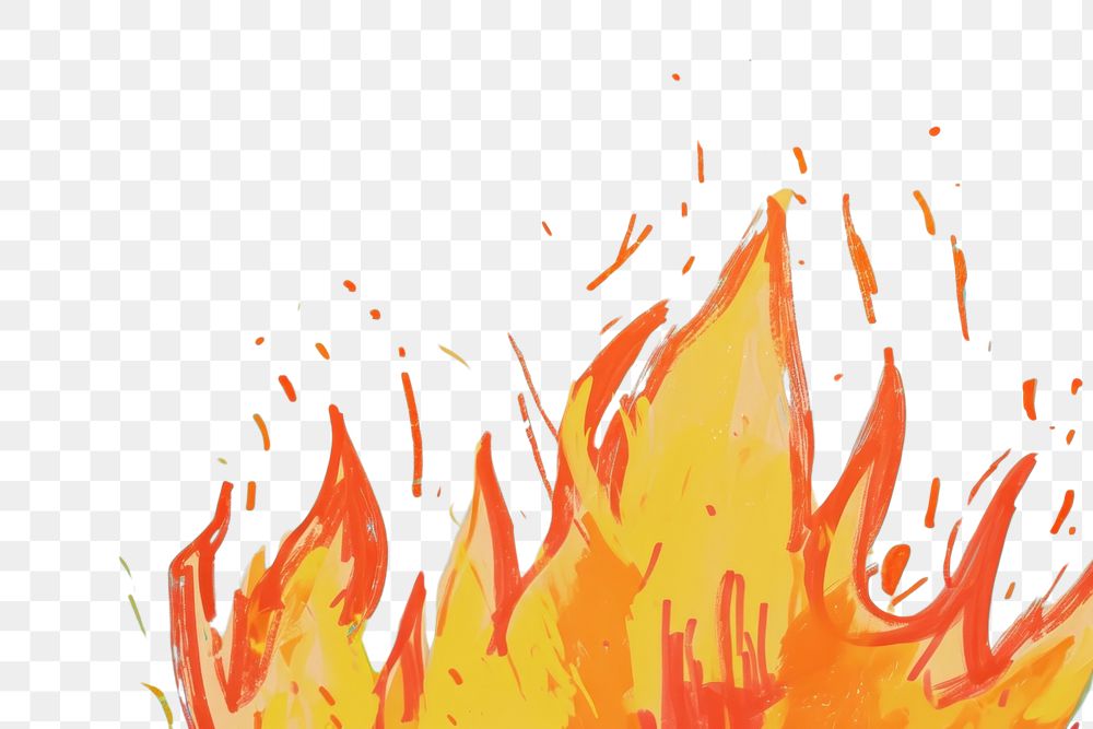 PNG Cute fire illustration painting graphics animal.