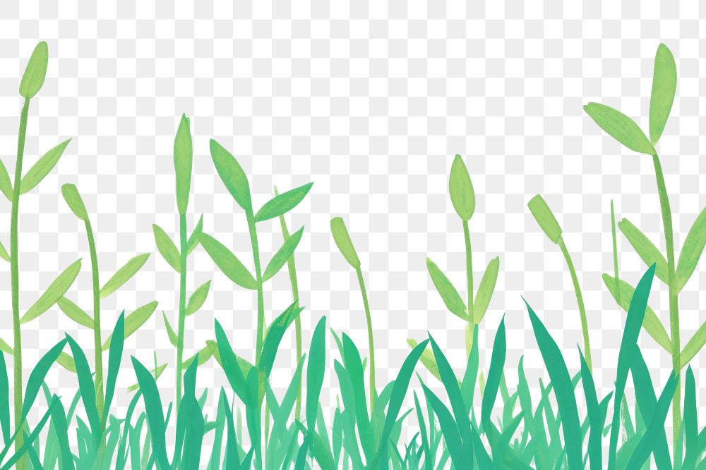 PNG Cute grass illustration vegetation outdoors herbal.