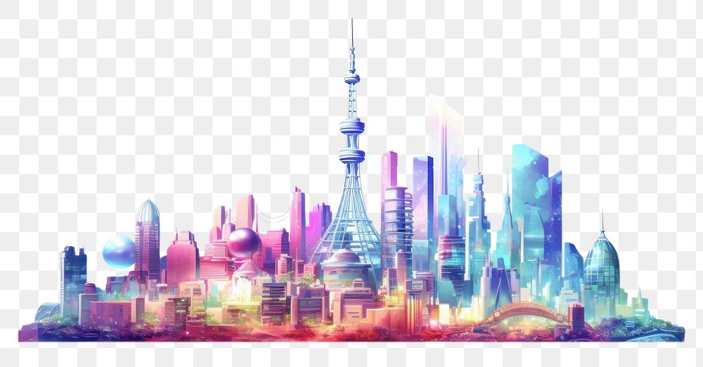 PNG City architecture cityscape building. AI generated Image by rawpixel.