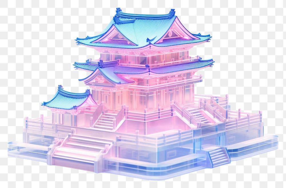 PNG  Temple architecture building pagoda. AI generated Image by rawpixel.