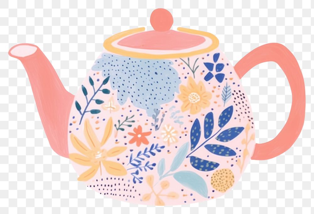 PNG  Teapot drawing art creativity. AI generated Image by rawpixel.