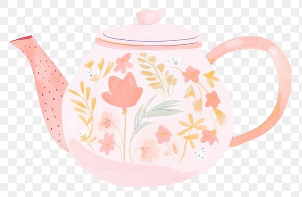 PNG  Teapot drawing white background creativity. AI generated Image by rawpixel.