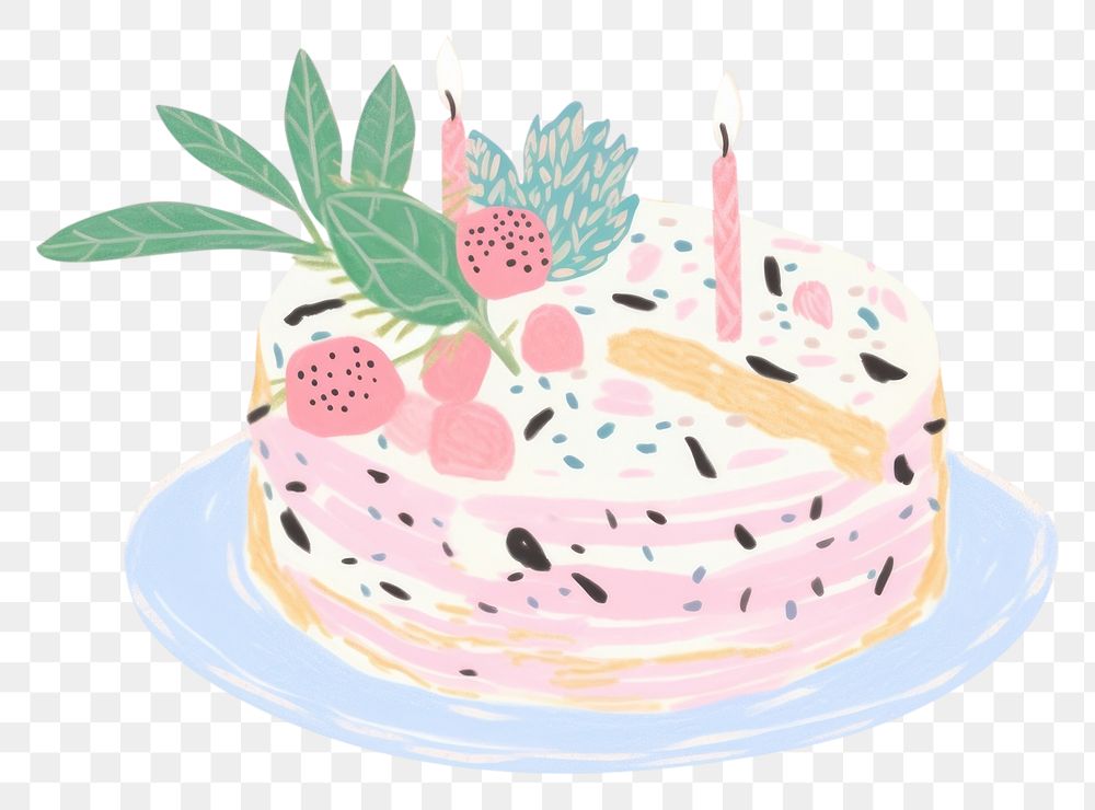 PNG  Birthday cake dessert drawing food. 