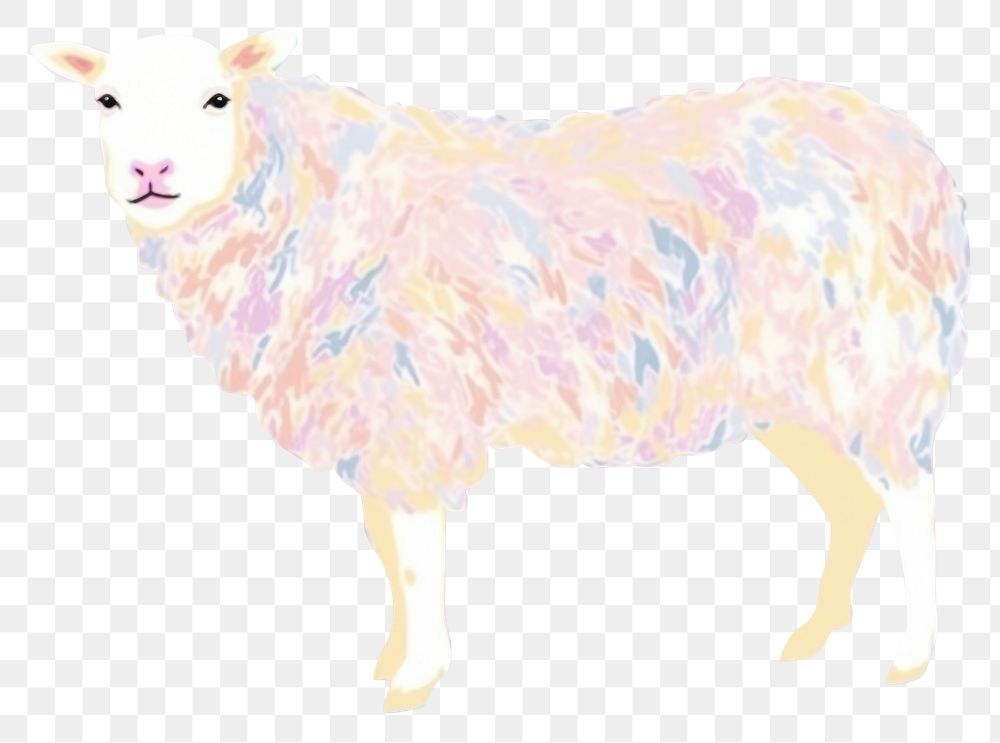 PNG  Sheep livestock painting drawing. AI generated Image by rawpixel.