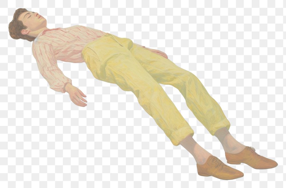 PNG Human full body dream painting sleeping adult. 