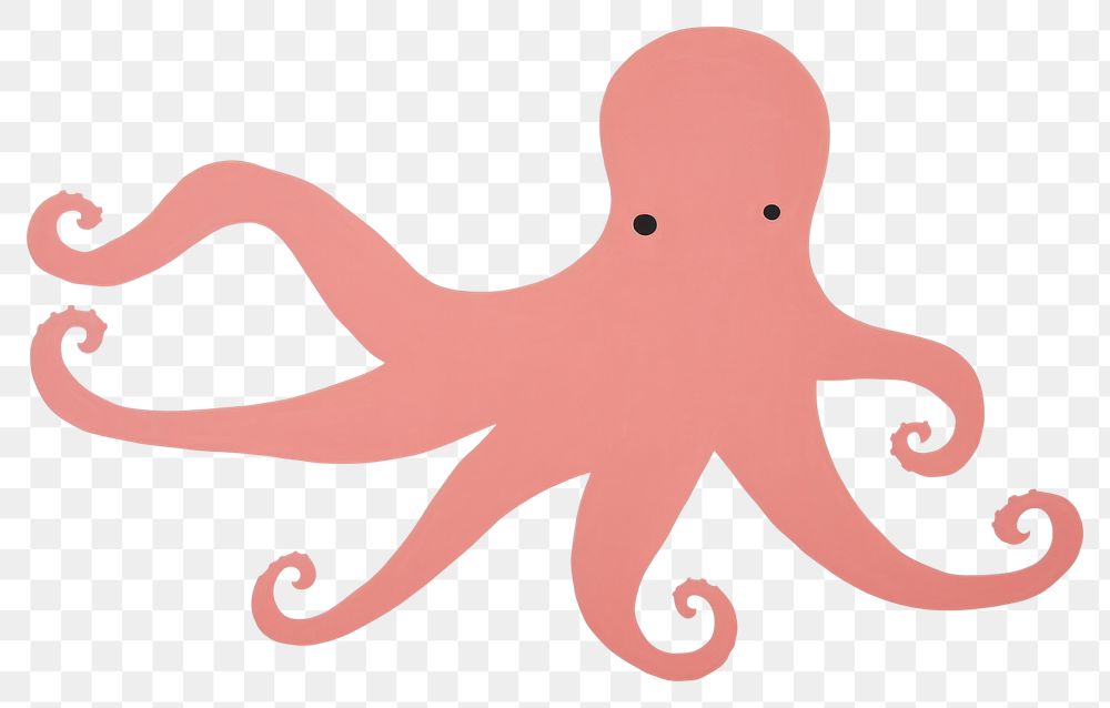 PNG Octopus minimalist form animal invertebrate cephalopod.