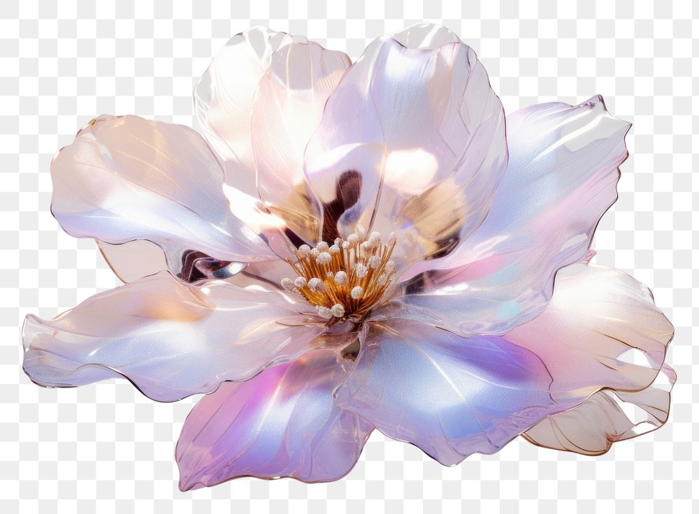 PNG  Glittering flower blossom petal plant. AI generated Image by rawpixel.
