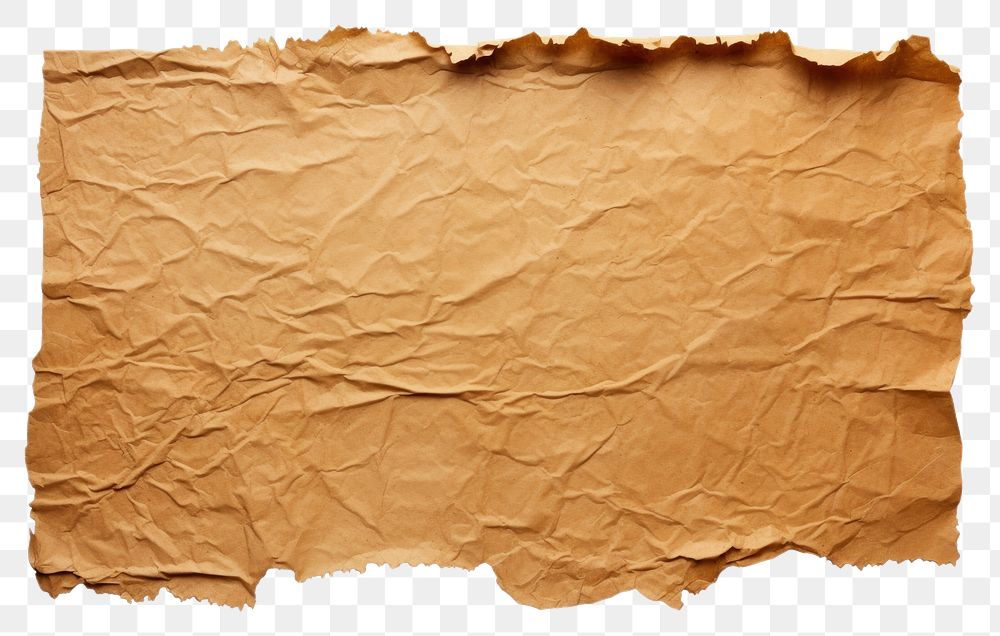PNG  Ripped kraft paper element backgrounds texture white background. AI generated Image by rawpixel.