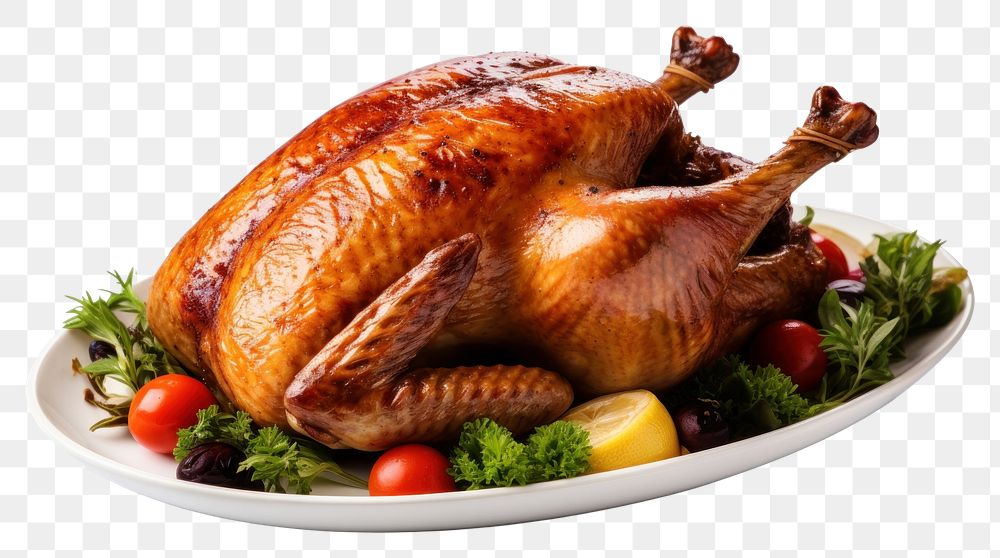 PNG Roasted turkey dinner meat food.
