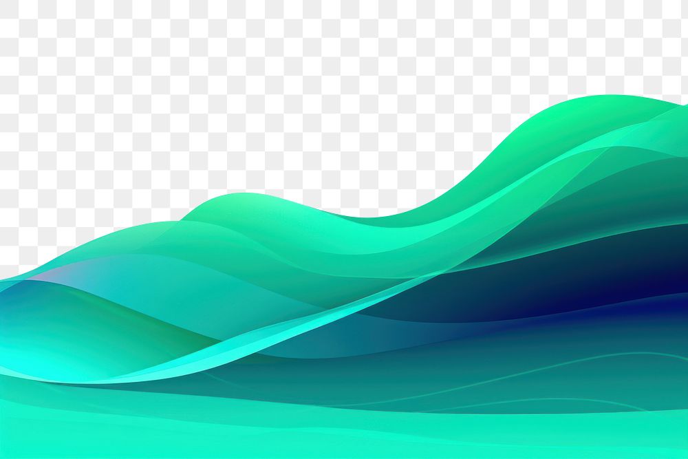 PNG Green wave backgrounds technology abstract.