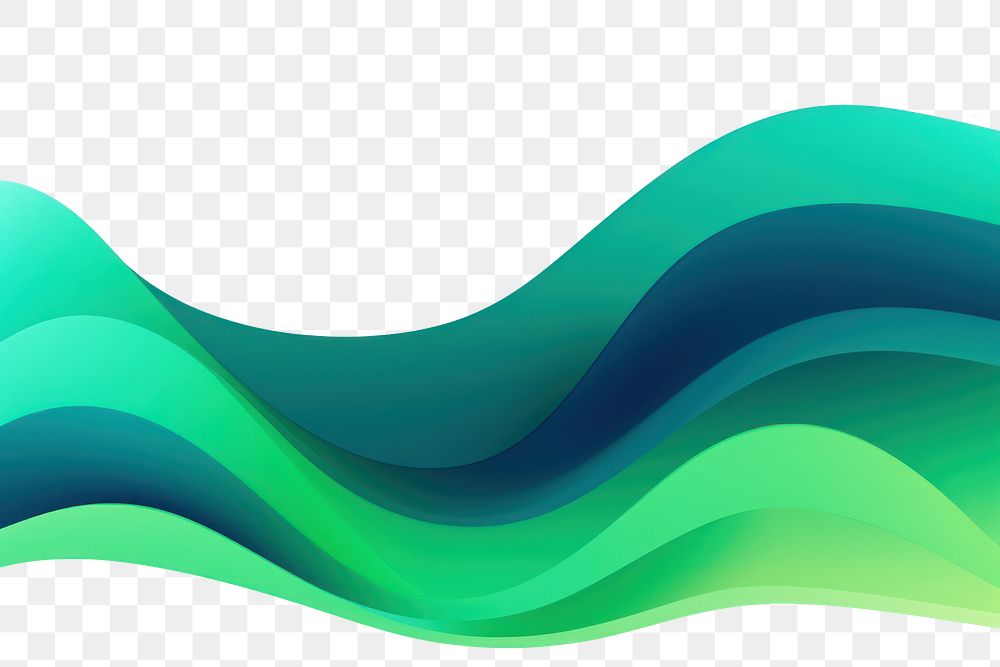 PNG Green wave backgrounds abstract shape.