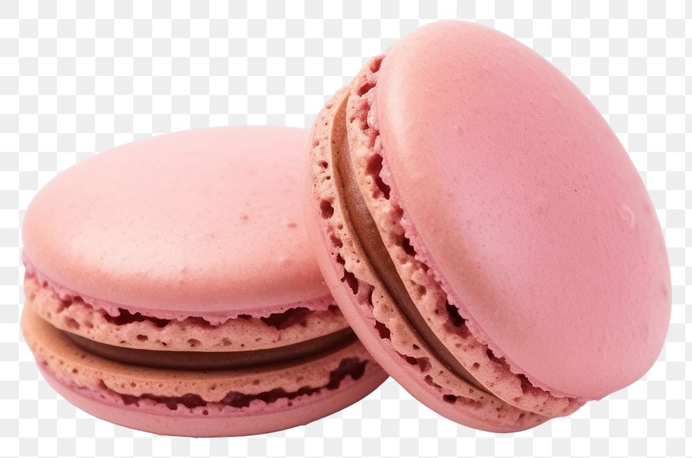 PNG  French macaroon food white background confectionery.
