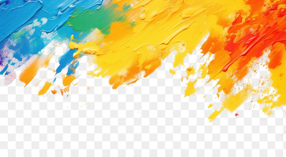 PNG Painting brush stroke of abstract color art backgrounds creativity.