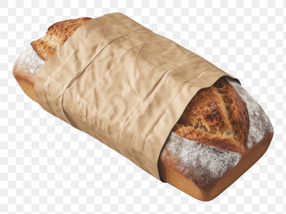 PNG  Bakery packaging mockup baguette bread food.