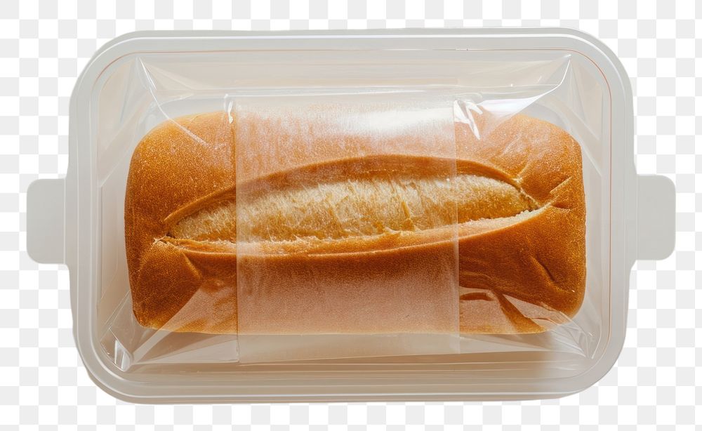 PNG  Bakery plastic with blank label mockup packaging bread food freshness.