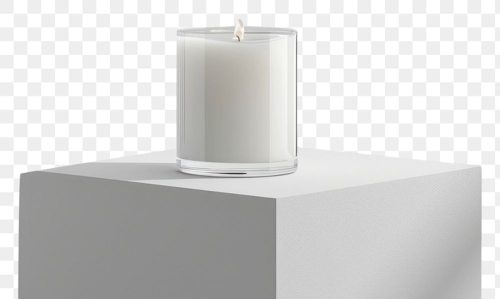 PNG  Candle glass packaging mockup candlestick simplicity darkroom.