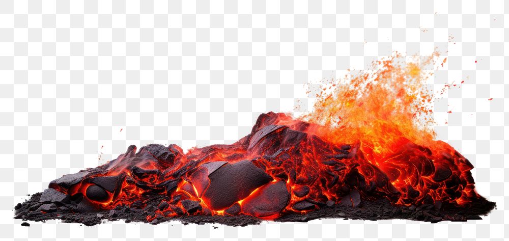PNG  Lava outdoors volcano bonfire.