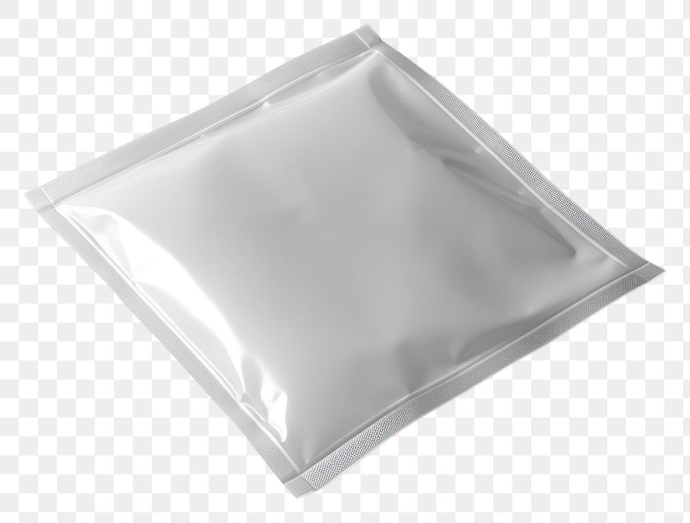 PNG  Plastic sachet mockup white white background aluminium.