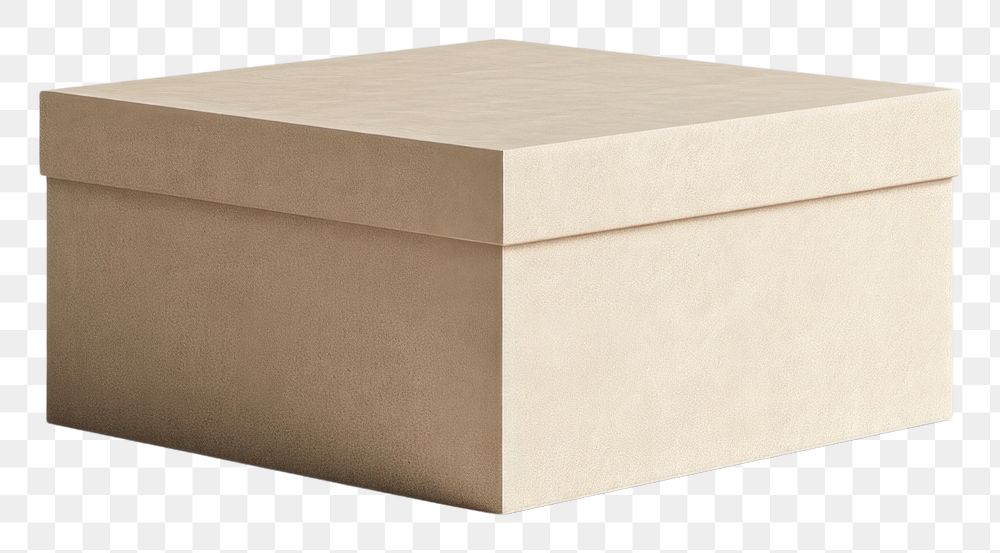 PNG  Storage box mockup cardboard carton white background.
