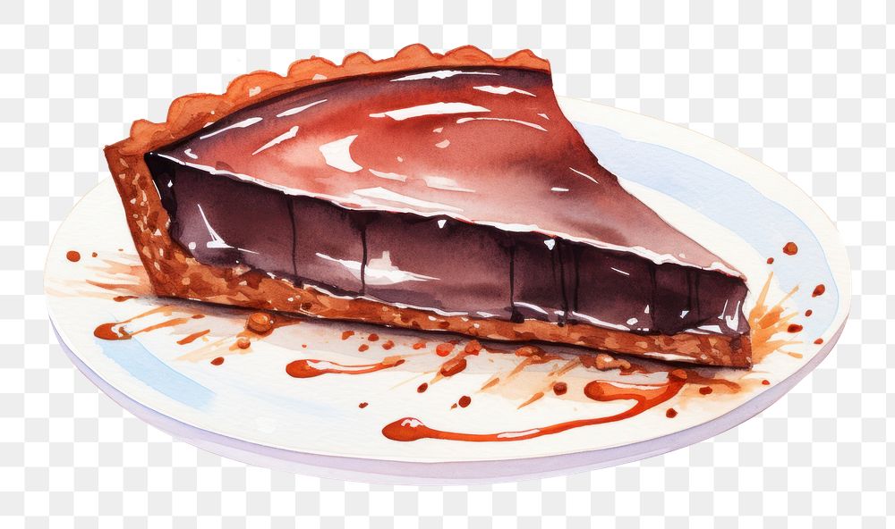 PNG  Chocolate tart dessert pastry food.