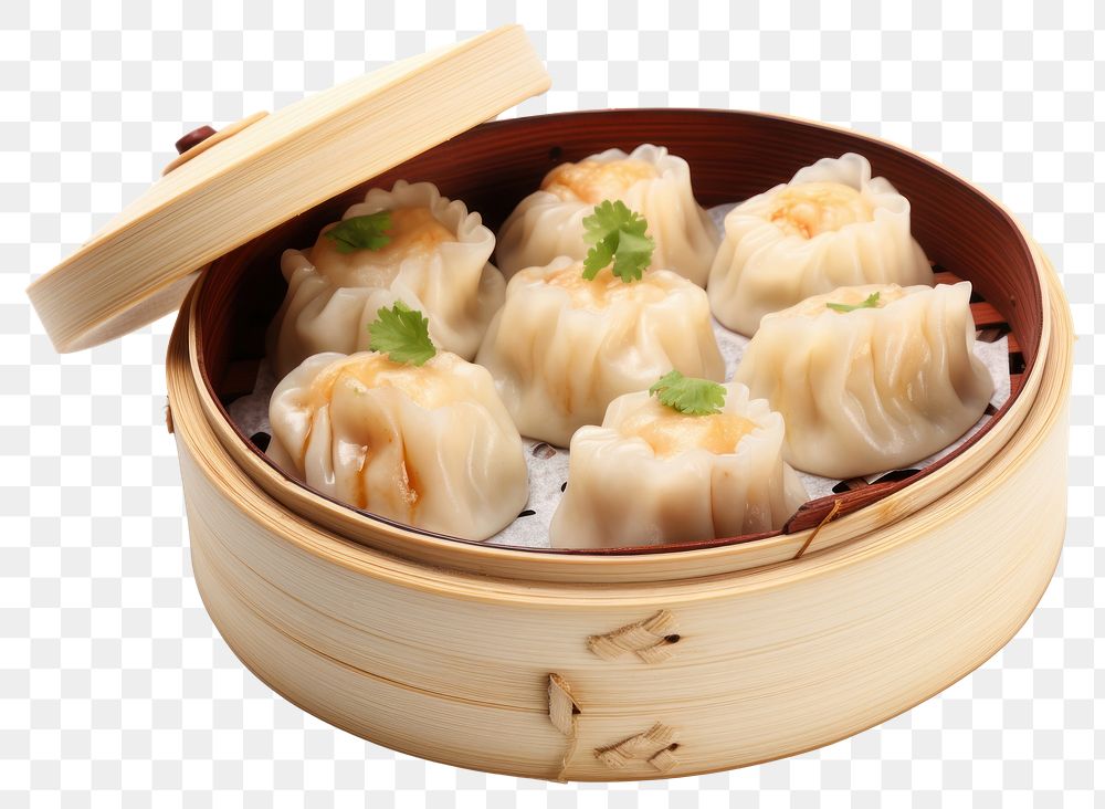 PNG  Dim Sum dumpling food white background.