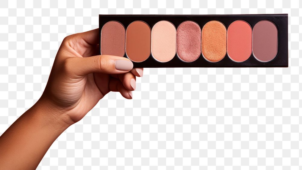 PNG Cosmetics lipstick palette holding.