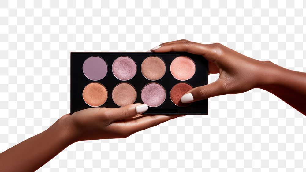PNG Cosmetics palette holding finger.