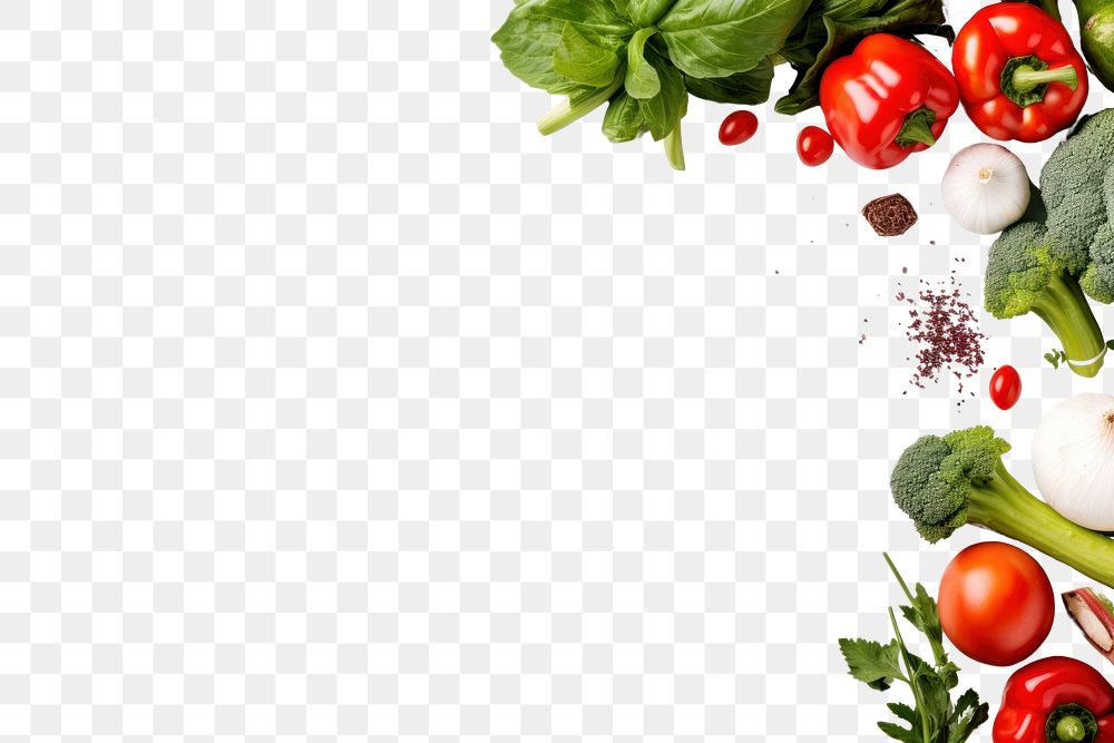 PNG  Healthy food and vegetables backgrounds plant white background.