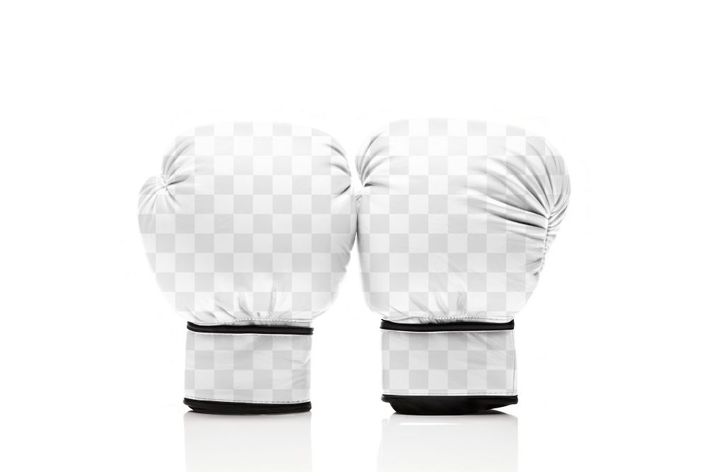 Boxing gloves png mockup, transparent design