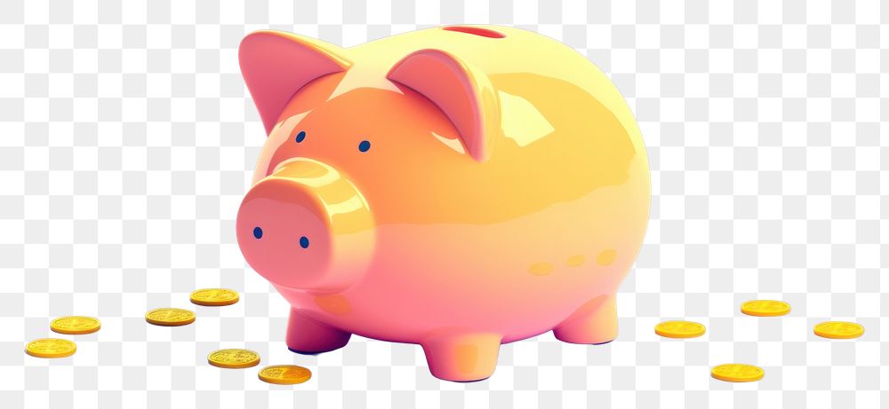 PNG  Piggybank representation investment bankruptcy.
