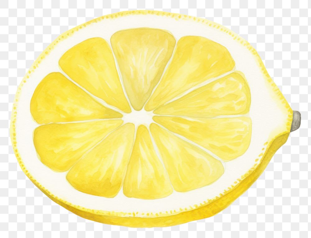 PNG Lemon watercolor border fruit plant food.
