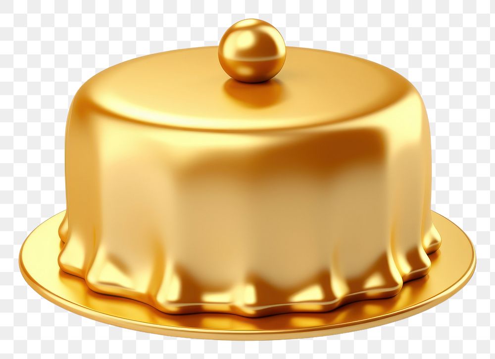 PNG Cake icon gold dessert shiny.