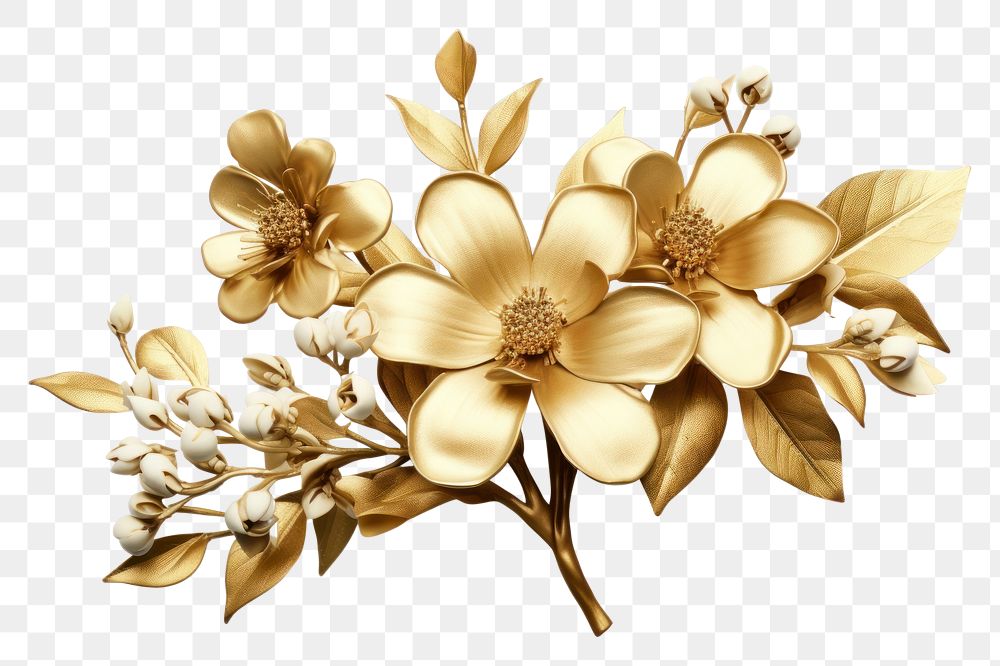 PNG Blossom plant bouquet jewelry brooch shiny.