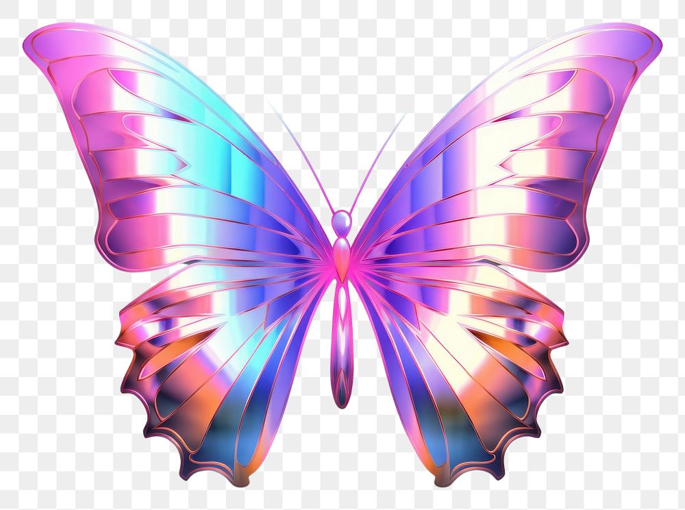 PNG Butterfly icon iridescent purple insect white background.