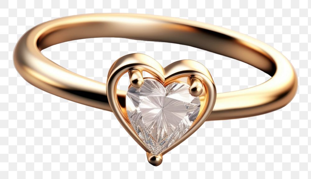 PNG Heart ring gemstone jewelry diamond.