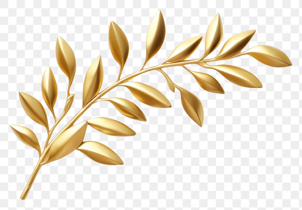 PNG Olive leaves gold jewelry pattern.