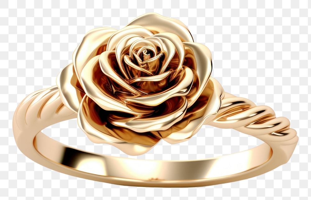 PNG Minimal rose ring gold jewelry white.