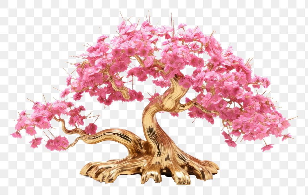 PNG Sakura blossom bonsai flower plant.